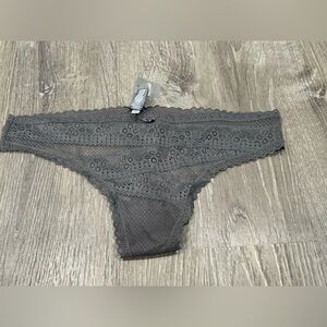 New Aerie Gray Underwear Lace Large OC26